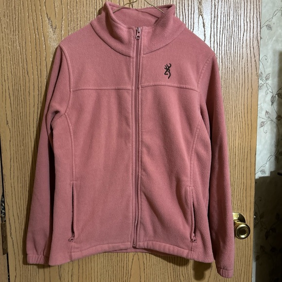 Browning® Women's Peak Fleece Jacket Light Pink Ladies Buckmark Small - Picture 1 of 12